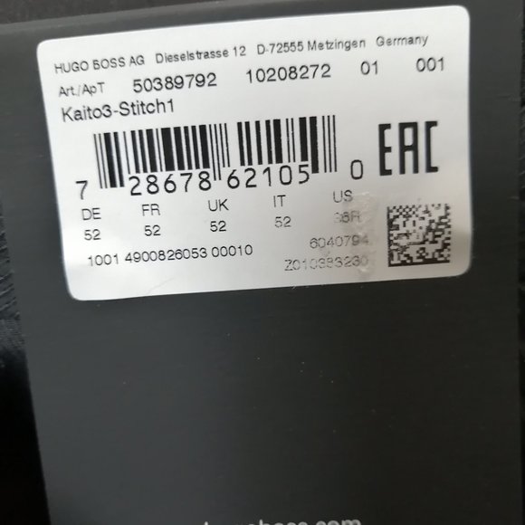 BNWT Hugo Boss Men's Pants Black Size 38W × 42L - Picture 7 of 7